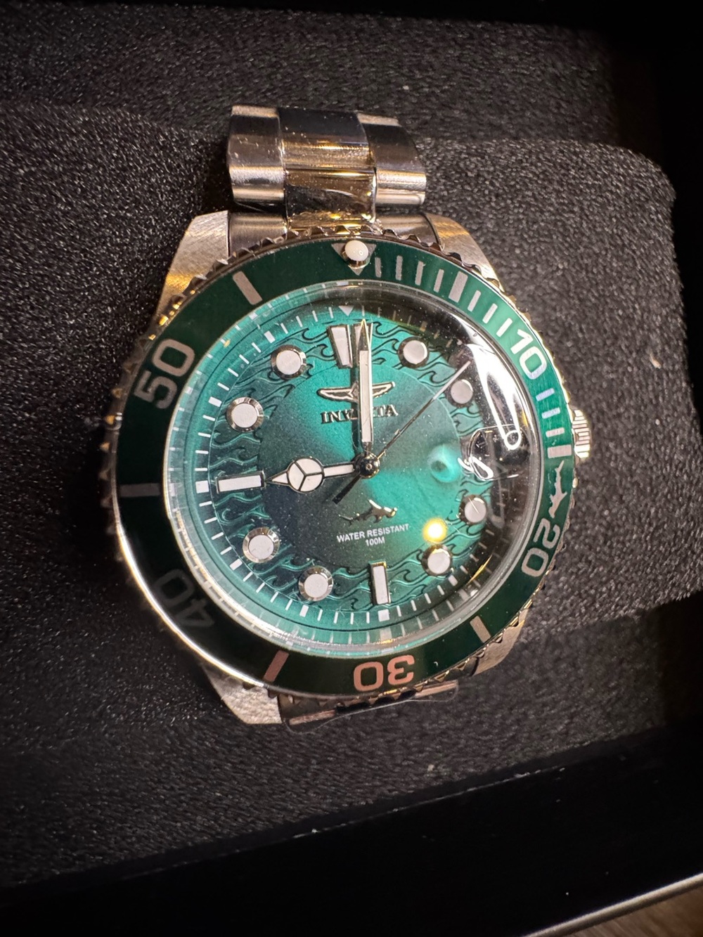 Invicta Women’s Pro Diver Two-Tone Stainless Steel Watch Turquoise / Green Dial